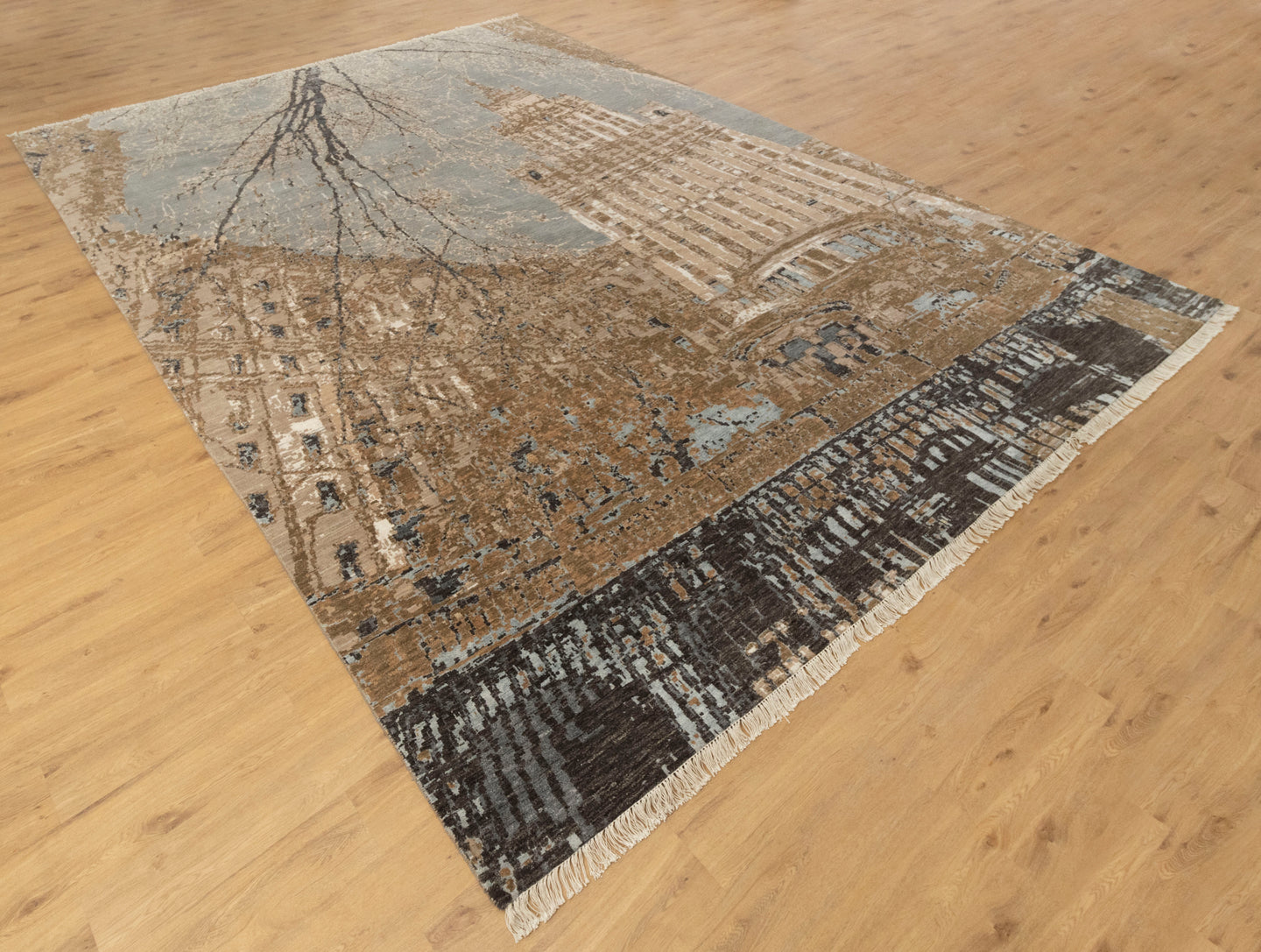10x14 100% Hand Knotted Wool Rug | Painting Rug | Shritija Rugs | Abstract Rugs Online